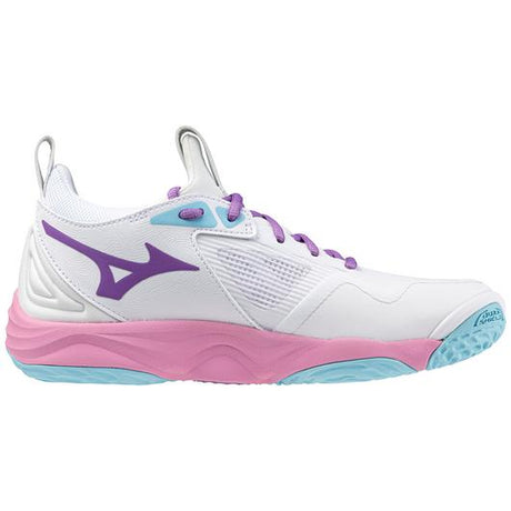 Mizuno Wave Momentum 3 Women (White/Peace-Blue) - Deportes Salvador Colom