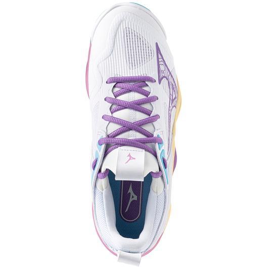 Mizuno Wave Momentum 3 Women (White/Peace-Blue) - Deportes Salvador Colom