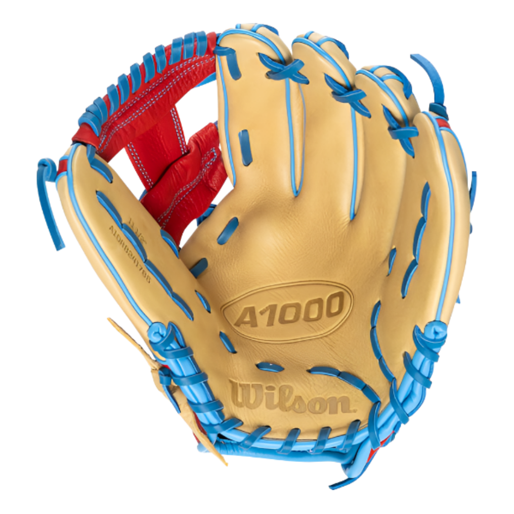 Wilson A1000 1786 Infield Glove RH (Blonde/Red/Blue) 11.5''