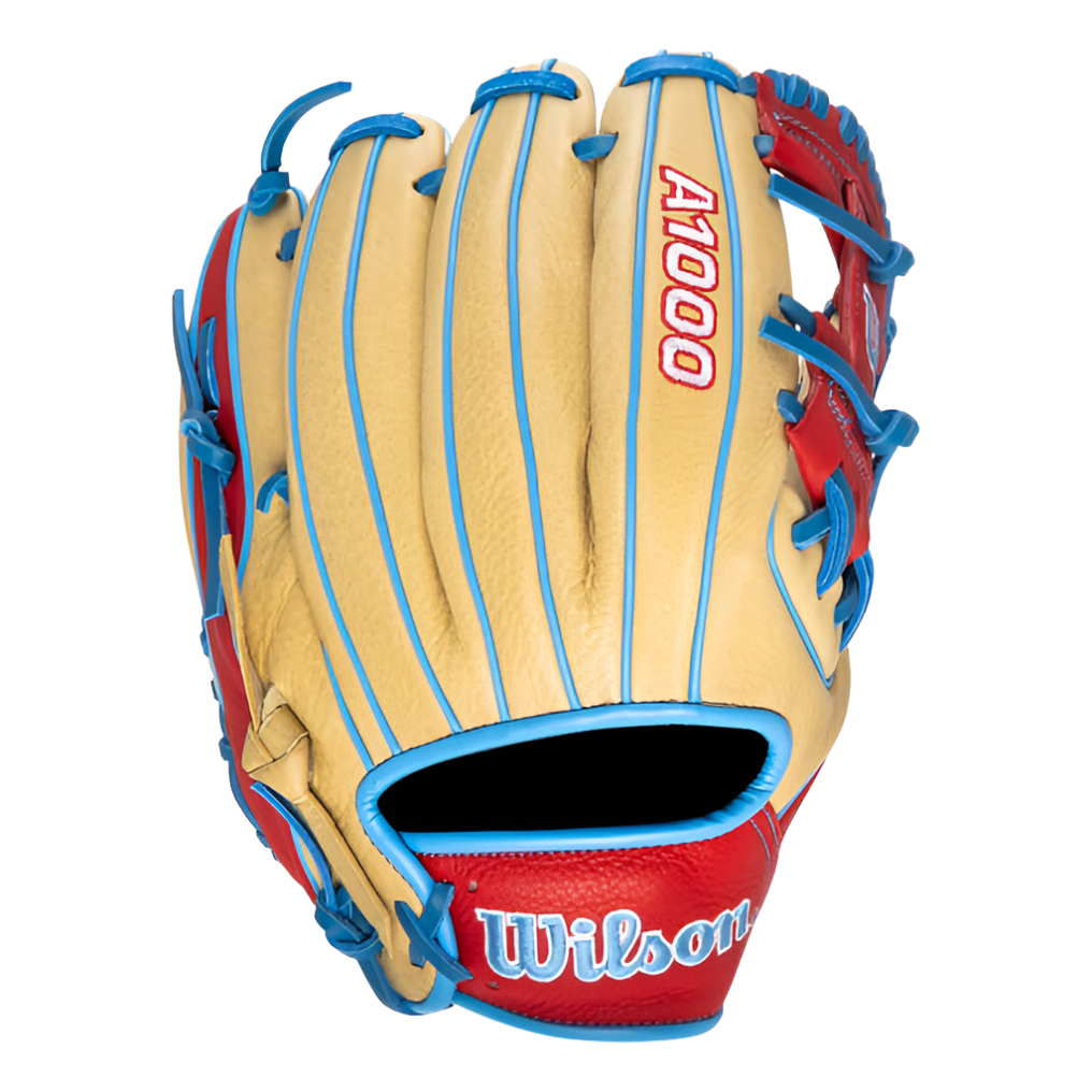 Wilson A1000 1786 Infield Glove RH (Blonde/Red/Blue) 11.5''