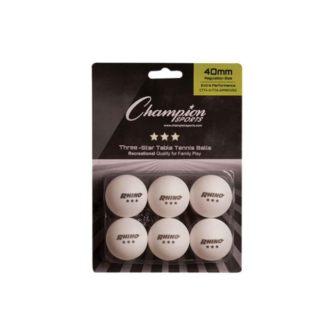 Image of Champion Sports 3 Star Table Tennis Balls 6 pk - Deportes Salvador Colom
