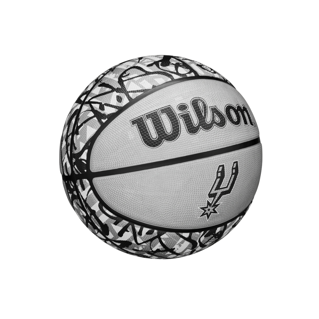 Image of Wilson NBA Team Graffiti San Antonio Spurs Basketball #7 - Deportes Salvador Colom