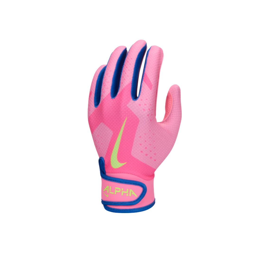 Nike Alpha 2.0 T-Ball Batting Gloves (Pink/Volt)
