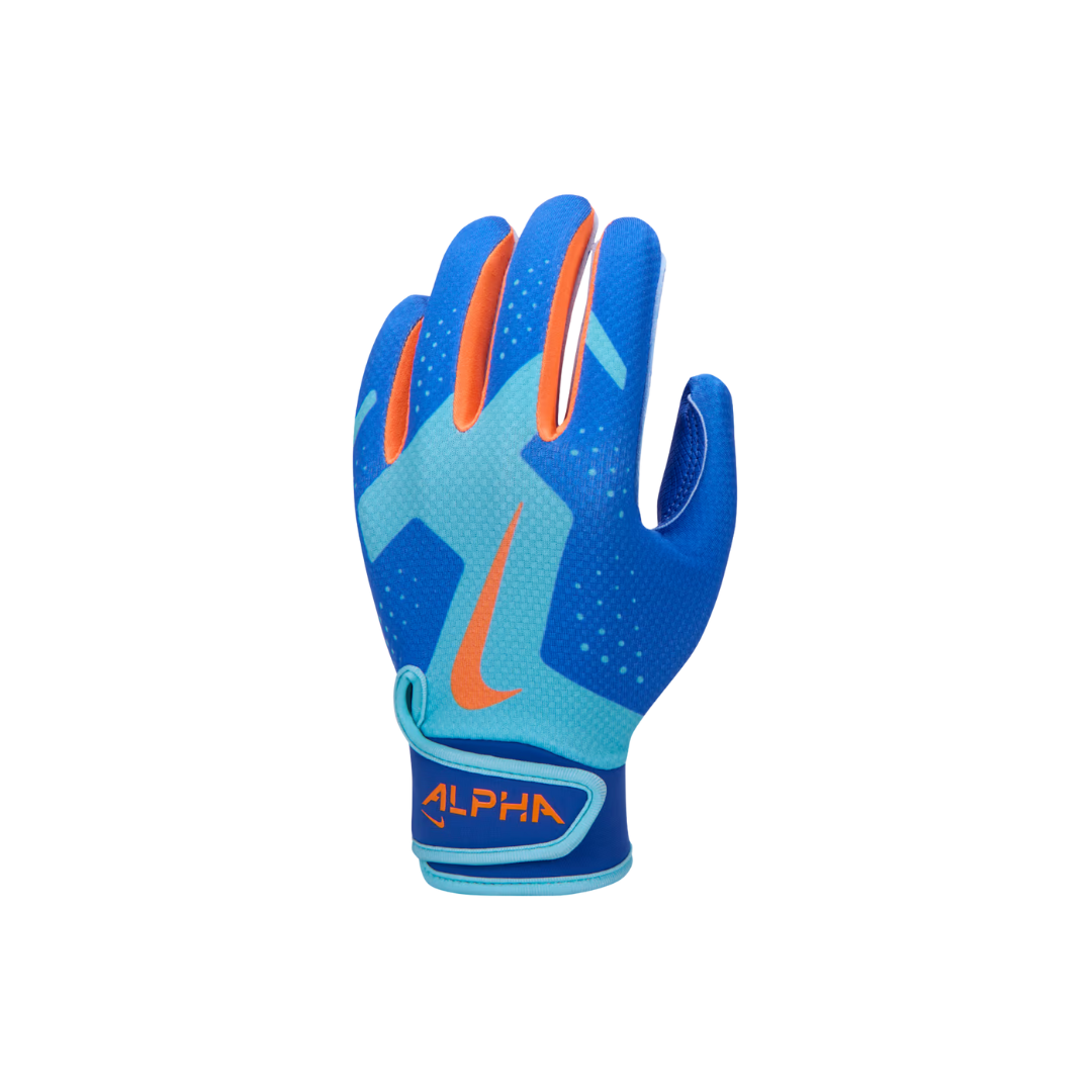 Nike Alpha 2.0 T-Ball Batting Gloves (Blue/Orange)