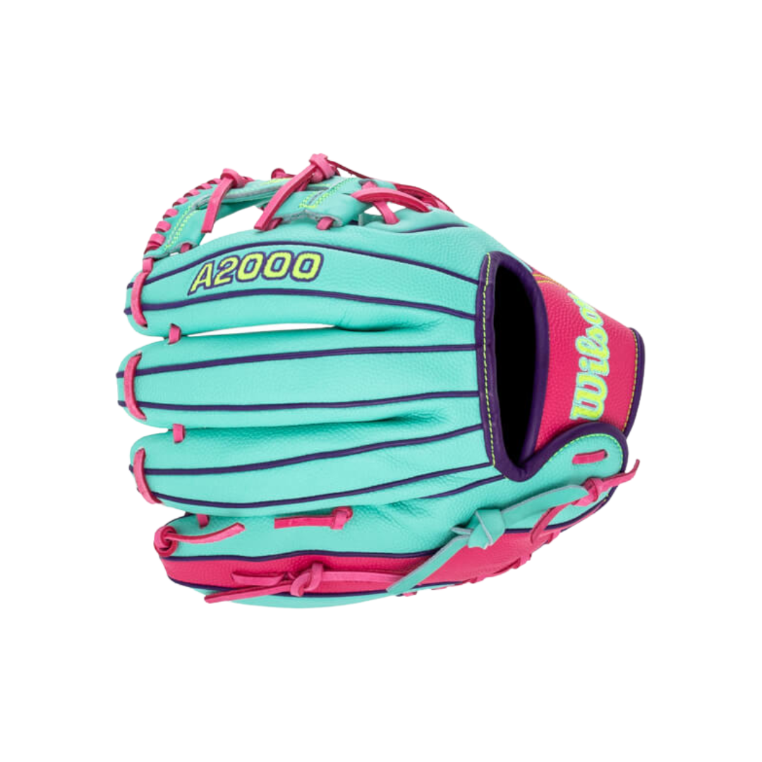 Image of Wilson A2000 DP15 Infield Glove 11.5'' (Purple/Mint/Pink)
