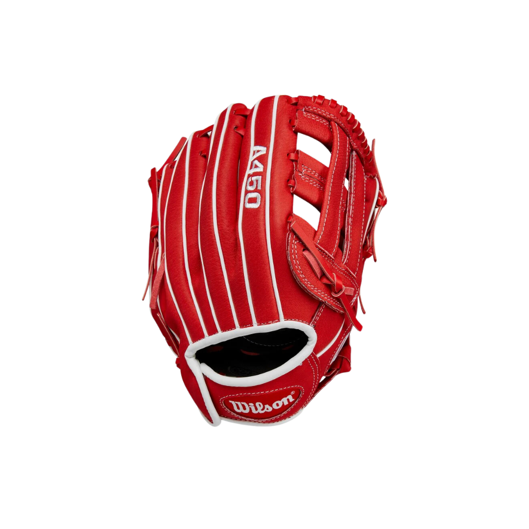 Wilson A450 RH Baseball Glove (Red) 11''