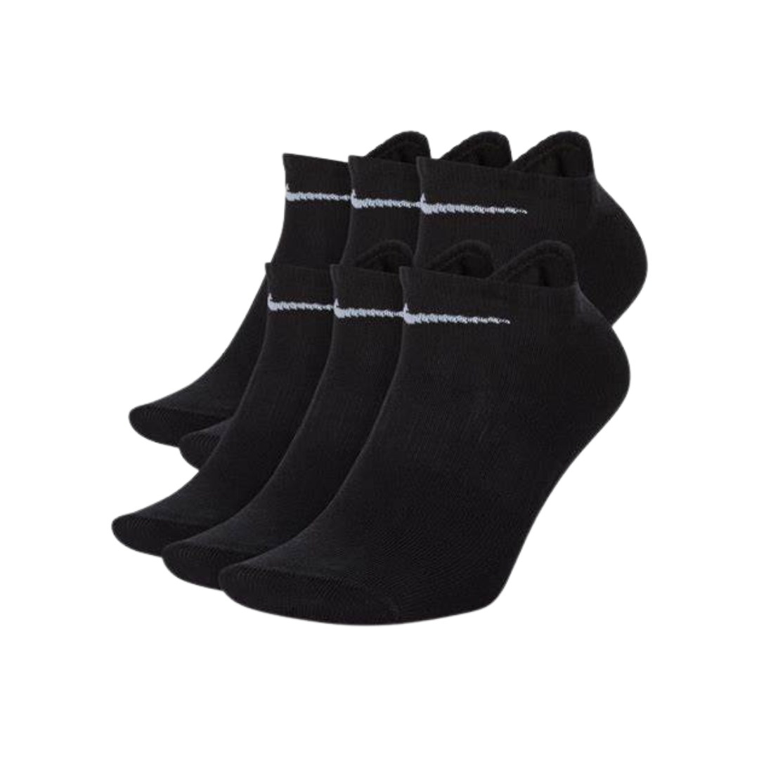 Nike Everyday No-Show Socks Black LG (8-12)