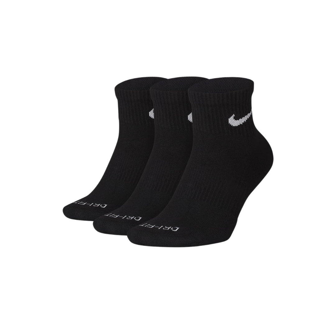 Nike Everyday Ankle Socks Black LG (8-12)