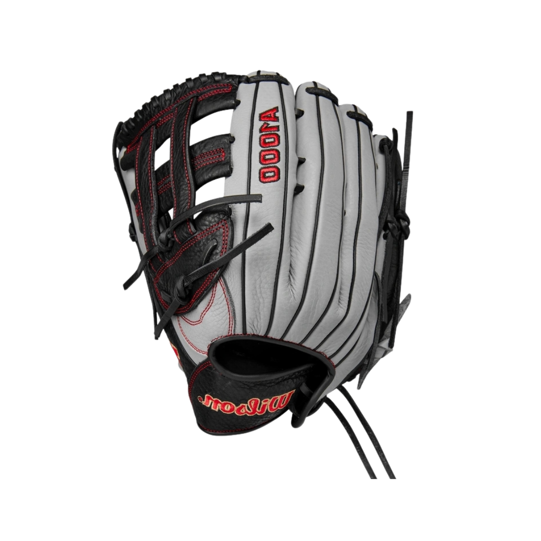 Wilson A1000 1750 Outfield Glove LH (Grey/Black/Red) 12.5''