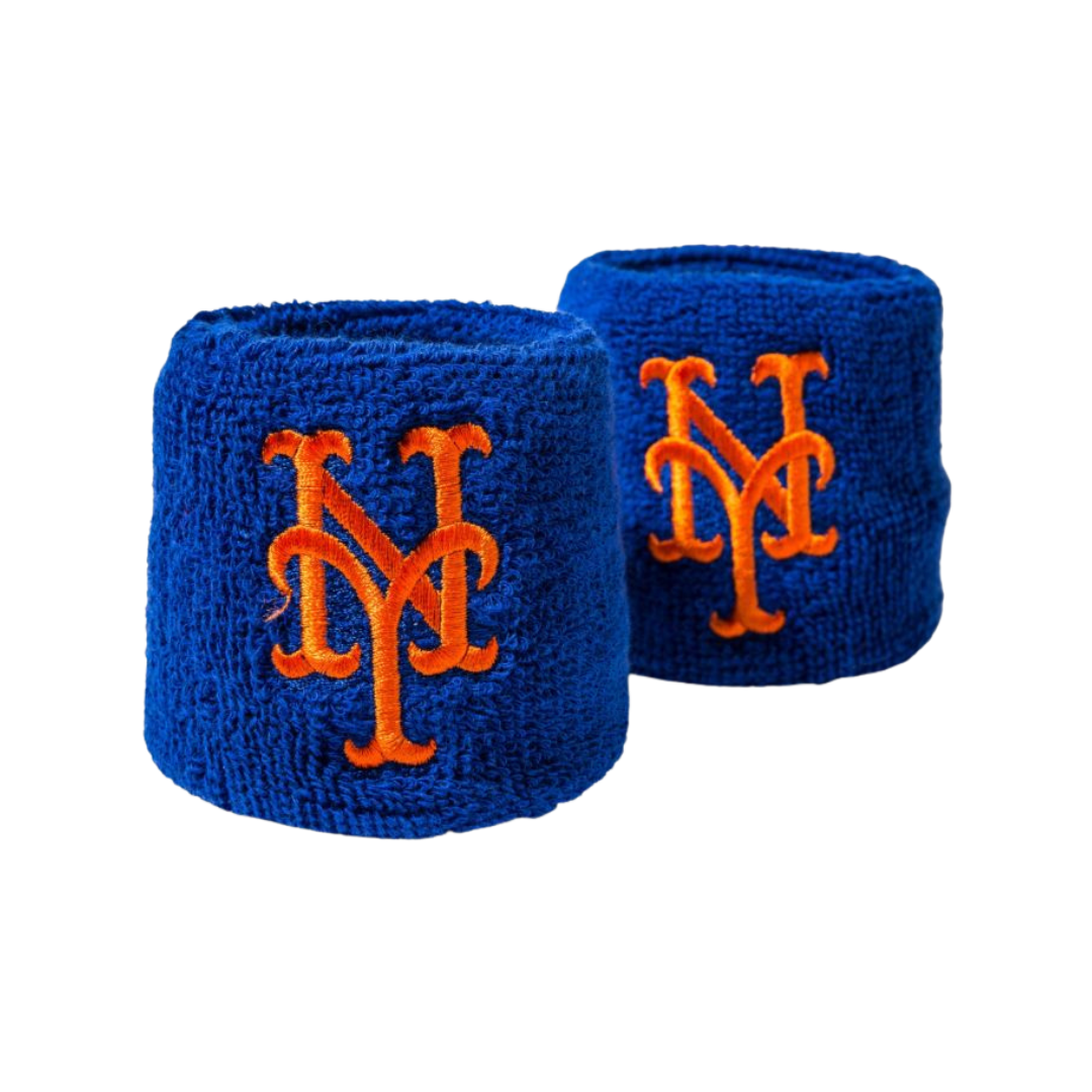 Image of Franklin Sports N.Y. Mets Wristbands 2.5'' - Deportes Salvador Colom