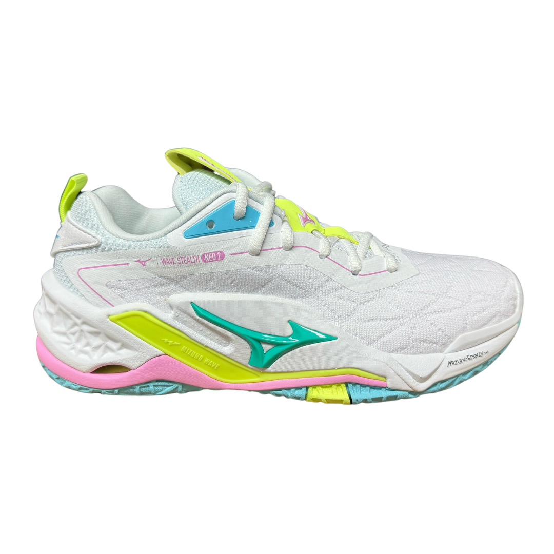 Image of Mizuno Wave Stealth Neo 2 (White/NYE) - Deportes Salvador Colom