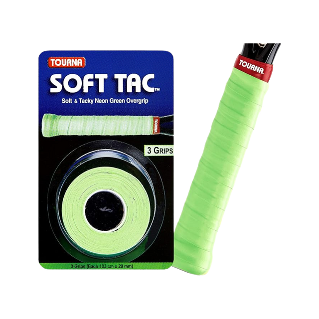 Tourna Soft Tac Neon Tacky Overgrip (Neon Green) - Deportes Salvador Colom