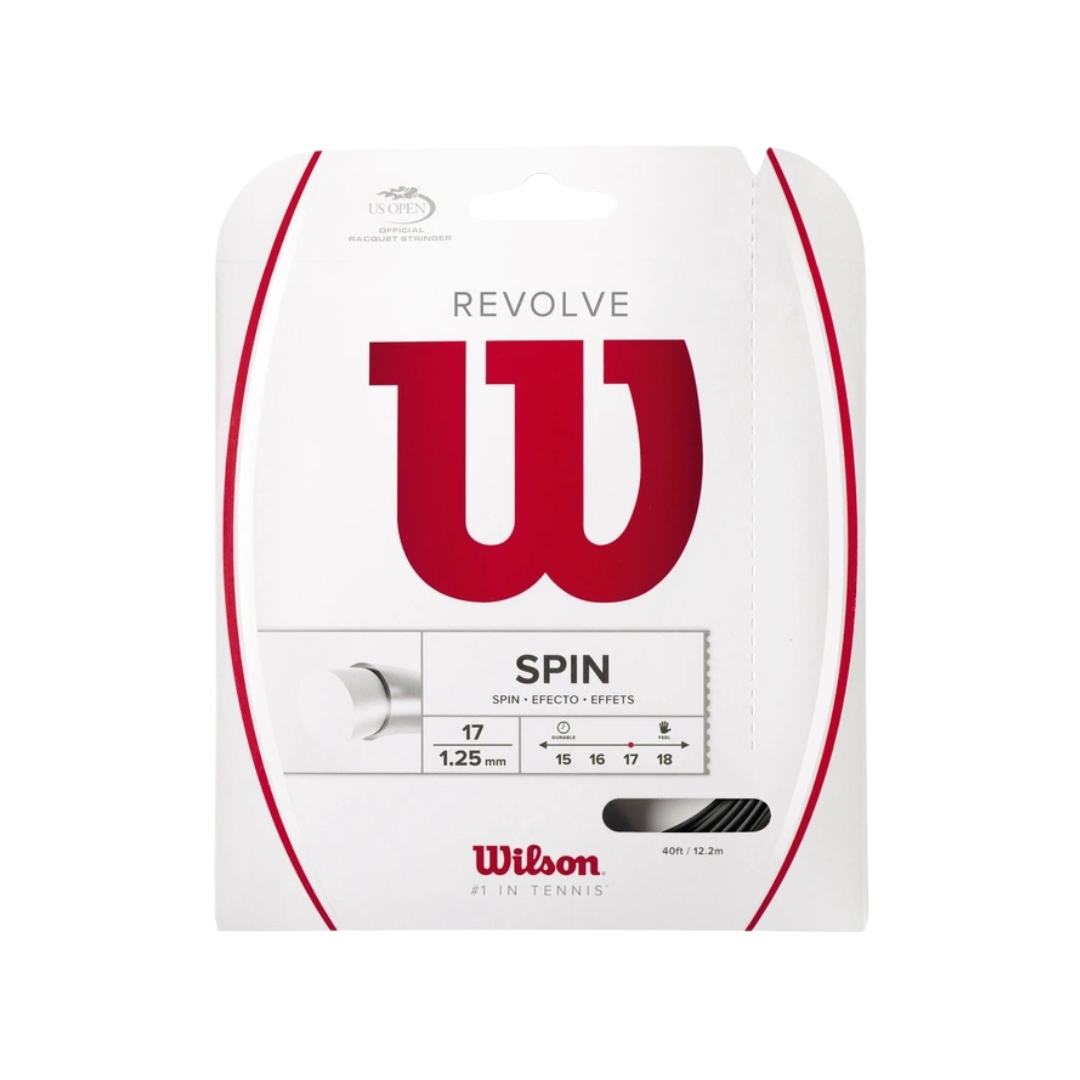 Wilson Revolve 17 Tennis String (Black) - Deportes Salvador Colom