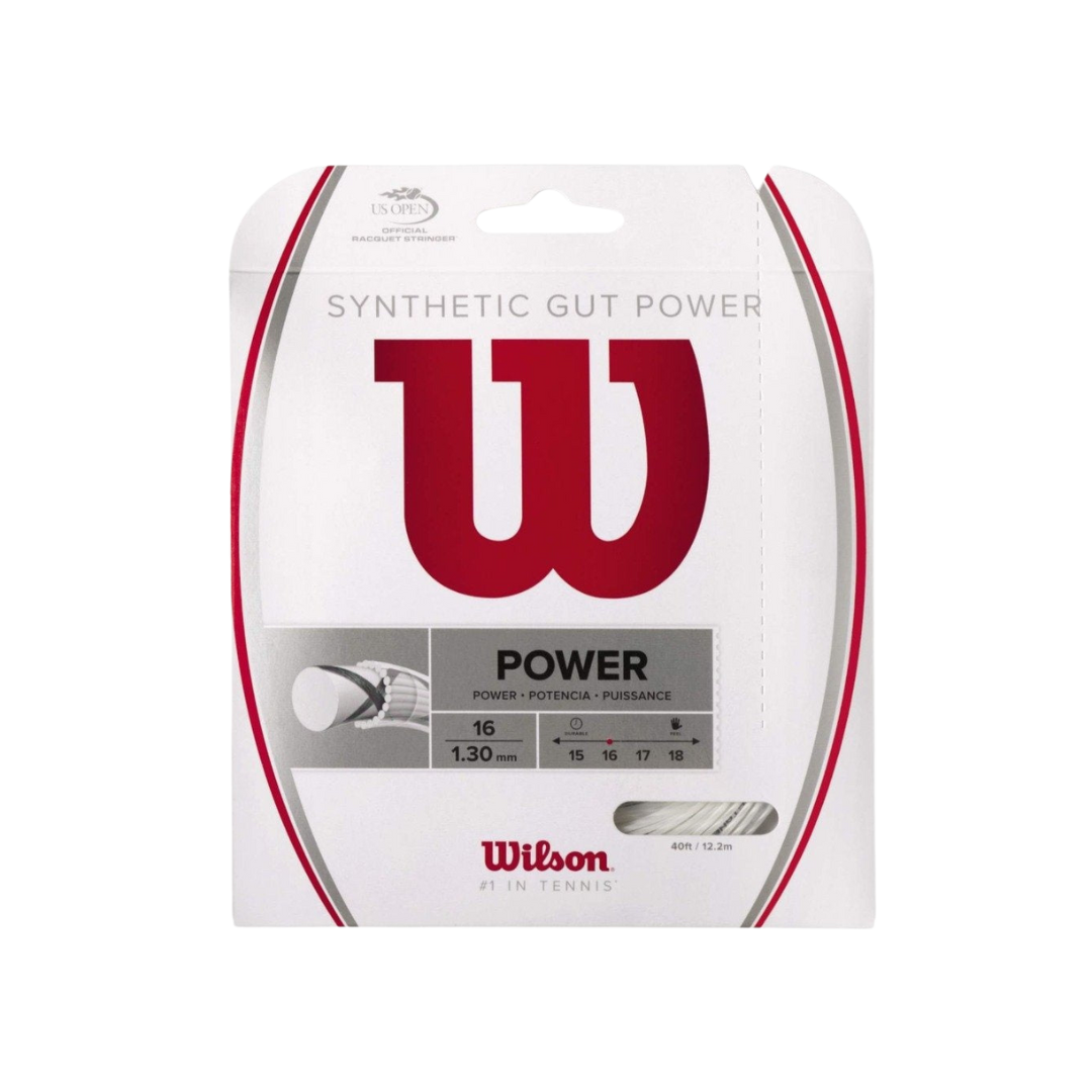 Wilson Synthetic Gut Power 16 Tennis String (White)