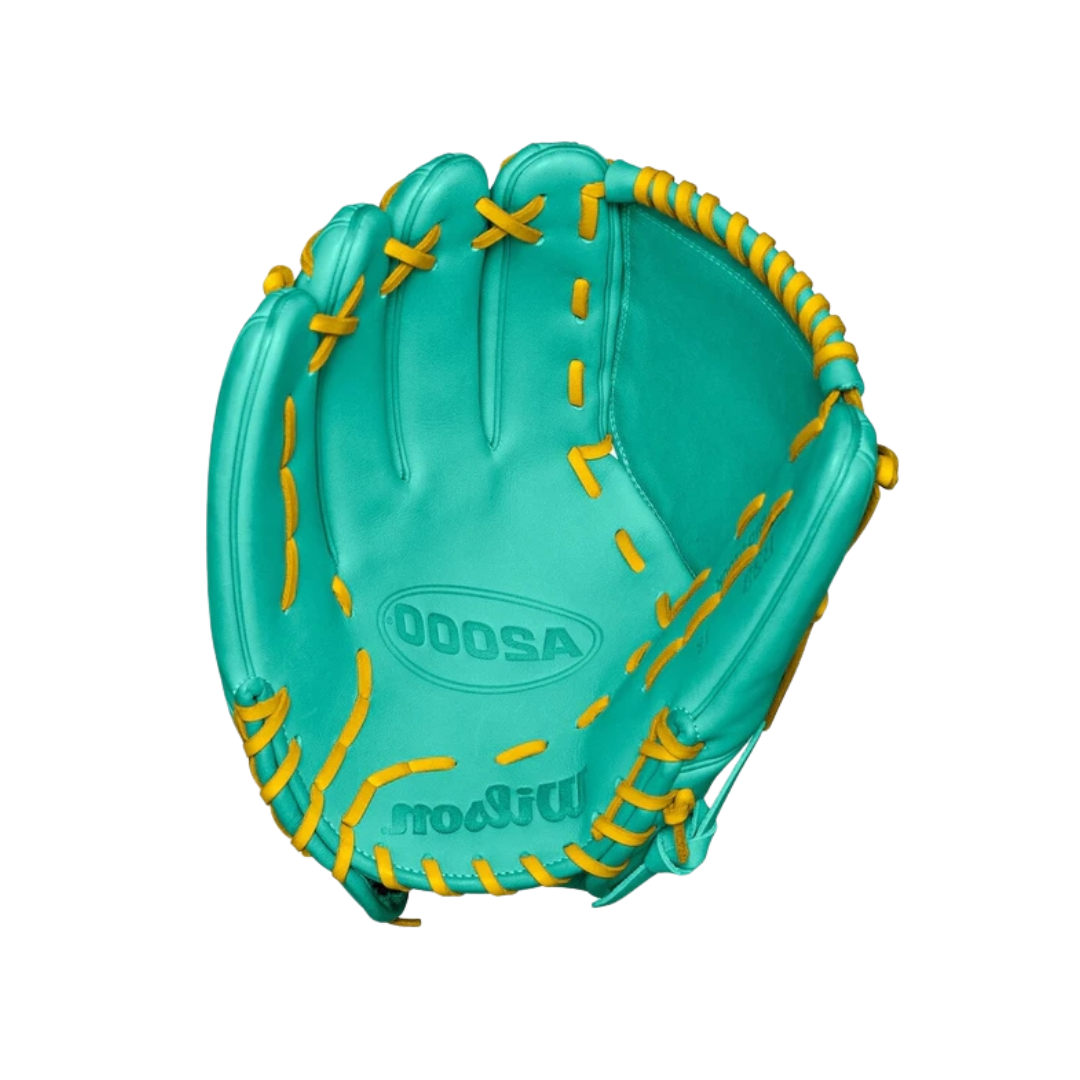 Wilson A2000 B23 Pitcher's Glove LH (Mint/Yellow) 12''