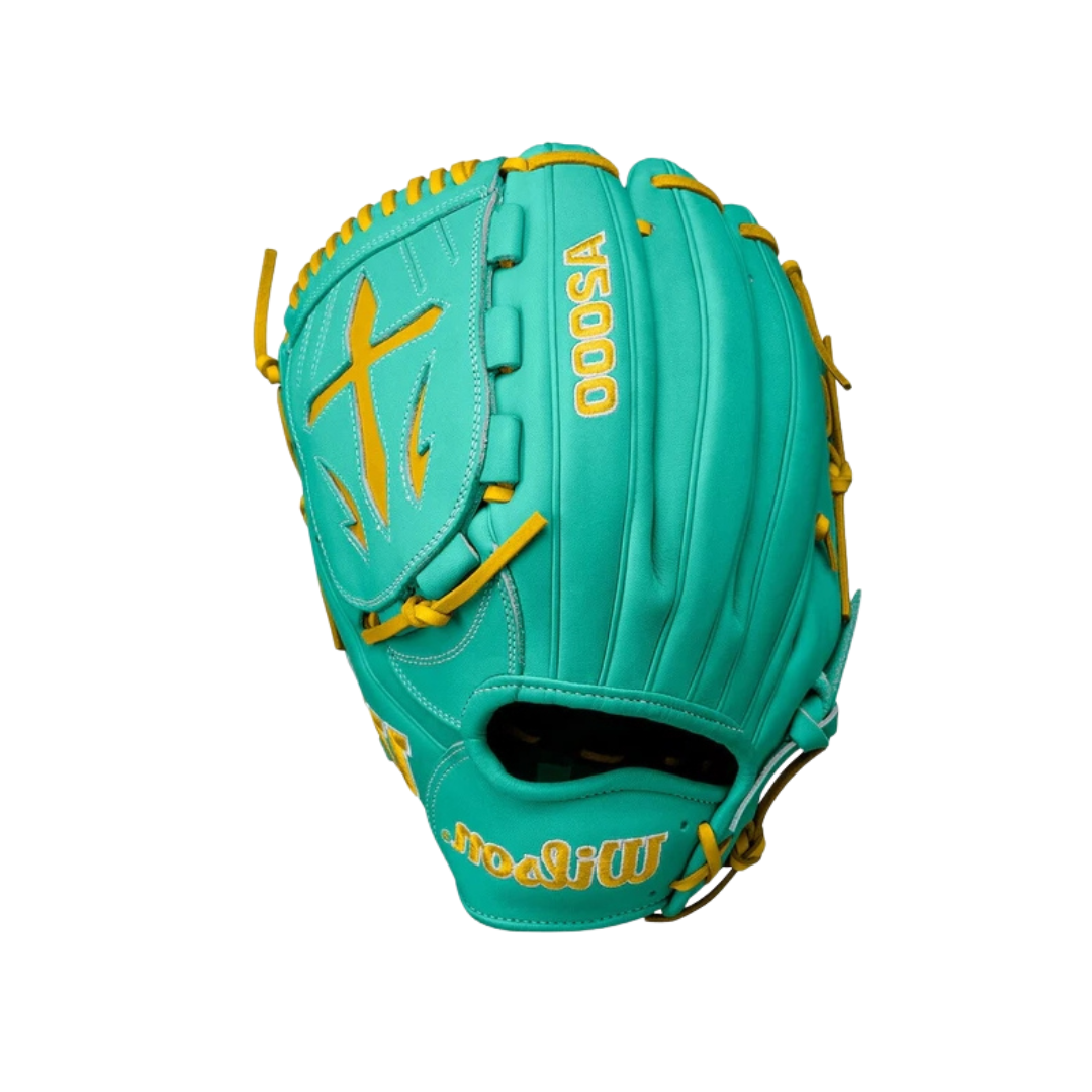 Wilson A2000 B23 Pitcher's Glove LH (Mint/Yellow) 12''