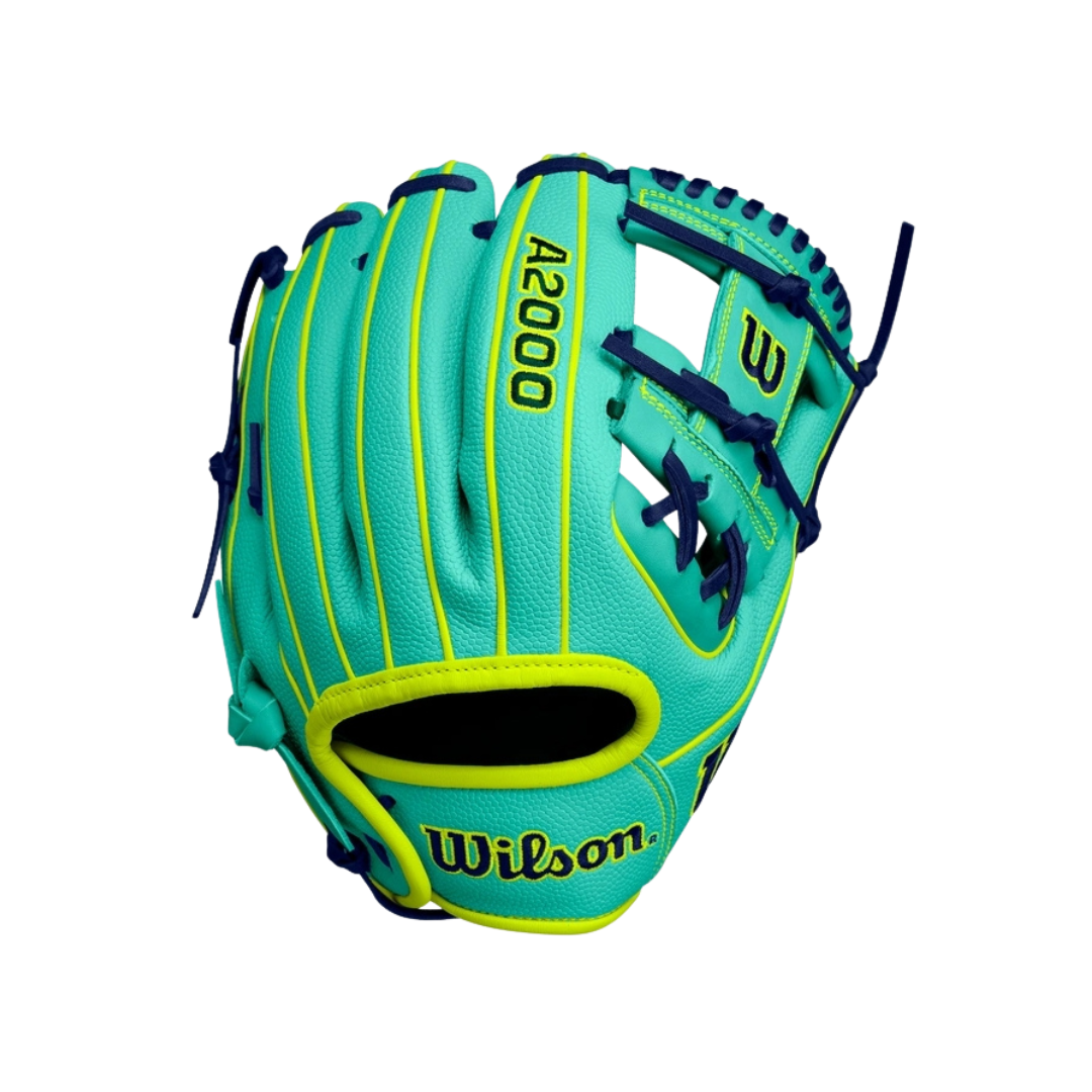 Wilson A2000 DP15 Infield Glove (Mint/Yellow) 11.5''