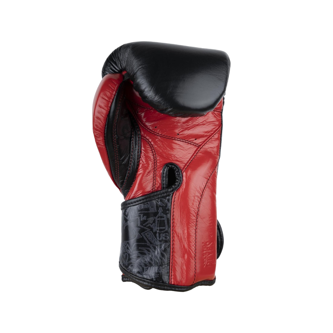 Image of Cleto Reyes Leather Gloves Black/Red 8 oz - Deportes Salvador Colom