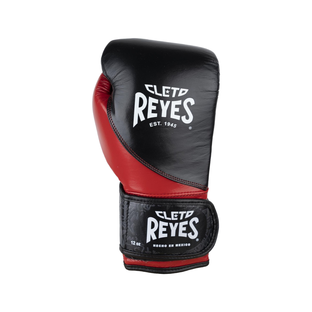 Cleto Reyes Leather Gloves Black/Red 8 oz - Deportes Salvador Colom