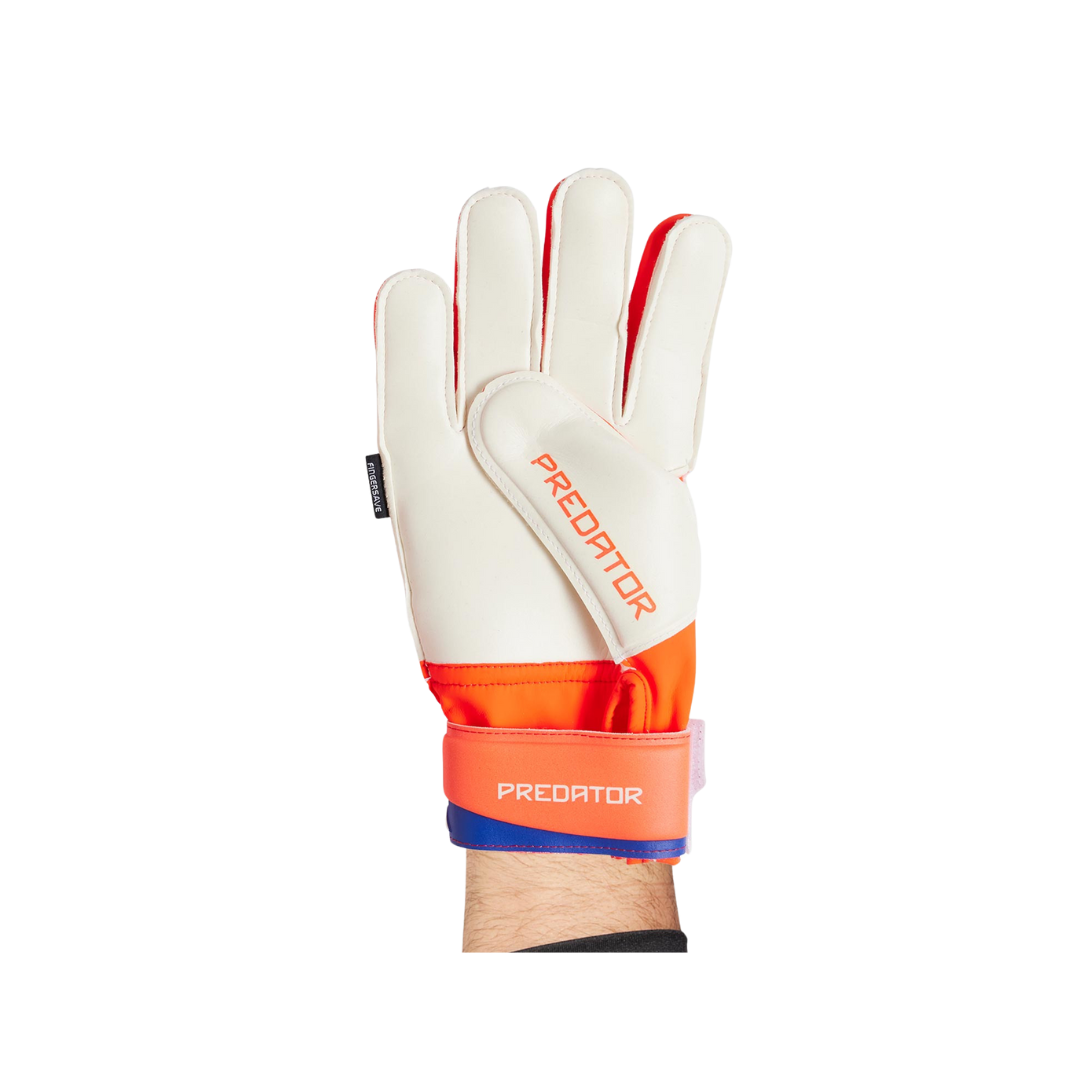 Image of Adidas Youth Predator Goalie Gloves Fingersave (Royal/Orange) - Deportes Salvador Colom