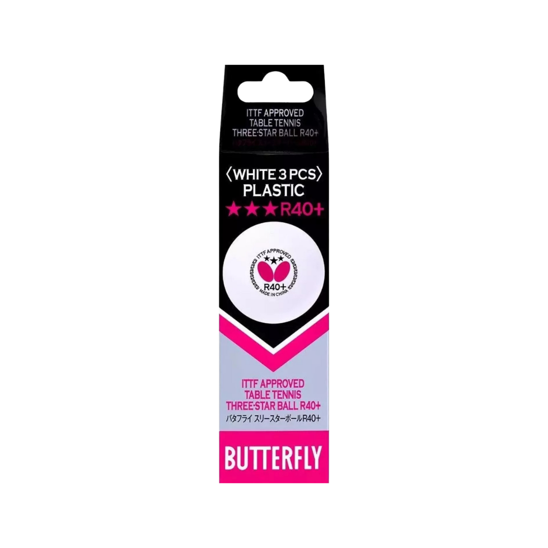 Butterfly 3 Star R40+ T.T. Ball 3 Pk - Deportes Salvador Colom