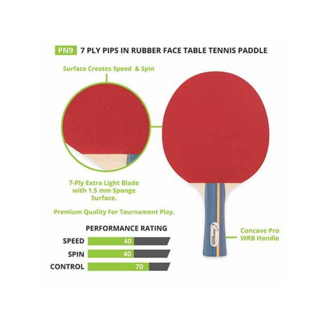 Image of Champion Sports 7 Ply Pips In Rubber Face Table Tennis Paddle - Deportes Salvador Colom