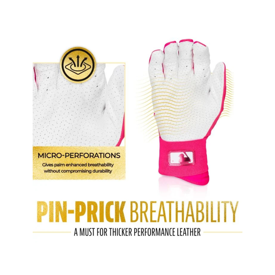 Franklin Sports Infinite Hi-Lite Powerstrap Batting Gloves (Pink) - Deportes Salvador Colom