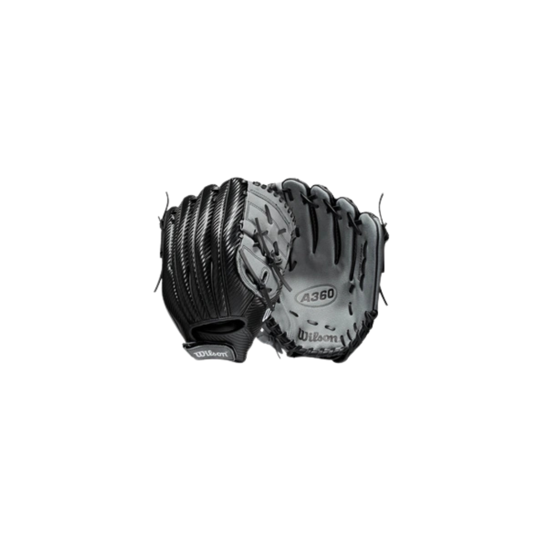 Image of Wilson A360 Baseball Glove RH (Black/Grey) 12'' - Deportes Salvador Colom