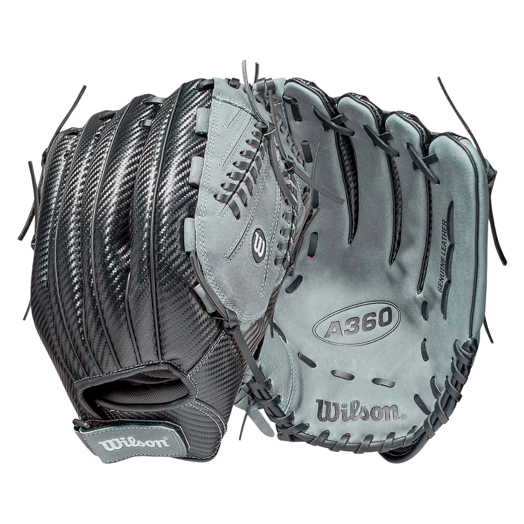 Image of Wilson A360 Slowpitch Softball Glove RH (Black/Grey) 13'' - Deportes Salvador Colom