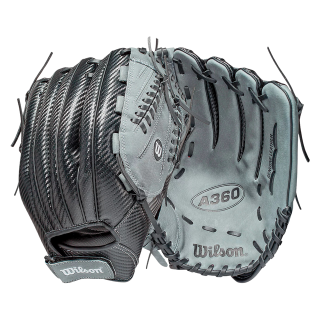 Wilson A360 Slowpitch Softball Glove RH (Black/Grey) 13'' - Deportes Salvador Colom