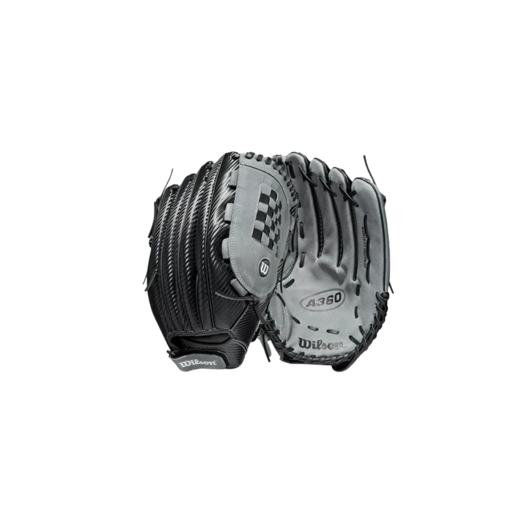 Image of Wilson A360 Slowpitch Softball Glove RH (Black/Grey) 14'' - Deportes Salvador Colom