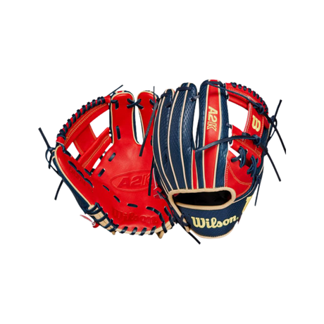 Wilson Ozzie Albies A2K OA1 GM 11.5” Infield Glove (Navy/Scarlet) - Deportes Salvador Colom