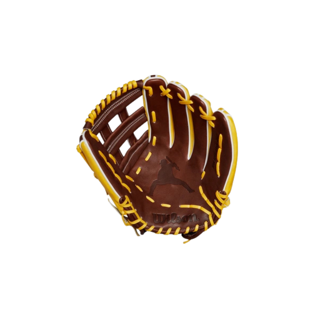 Wilson Juan Soto A2K JS22 GM 12.75” Outfield Baseball Glove (Yellow/Brown) - Deportes Salvador Colom