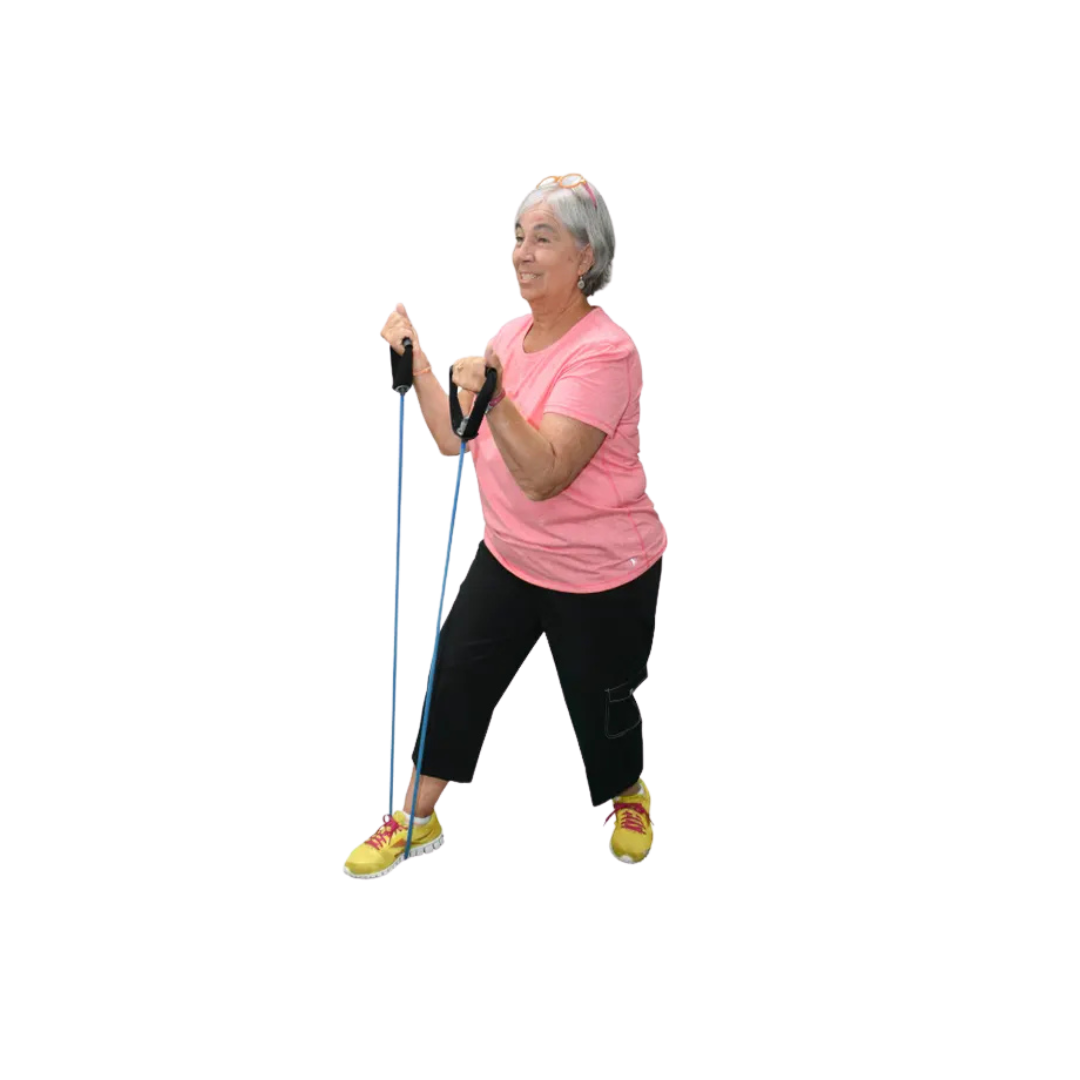 CanDo Heavy Exercise Band with Handles Blue 48'' - Deportes Salvador Colom