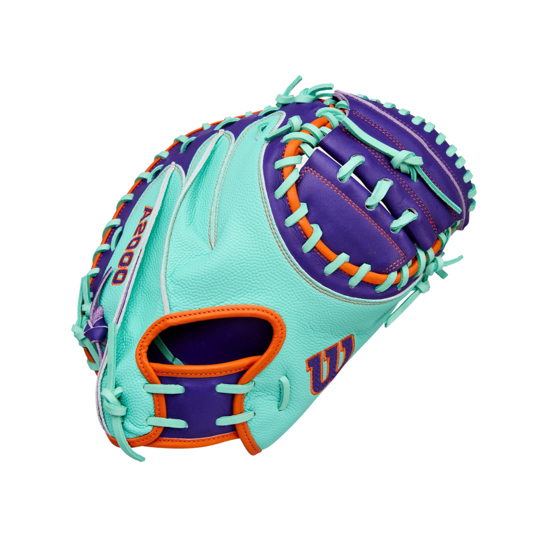 Wilson A2000 CM33 Catcher's Mitt 33'' (Teal/Purple)