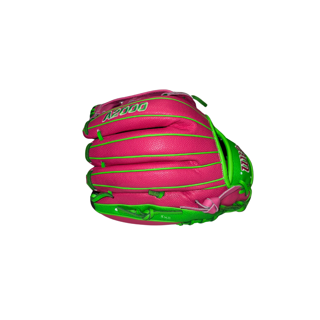 Wilson A2000 Jose Ramirez GM Infield Glove 12" 2026 (Pink/Green)