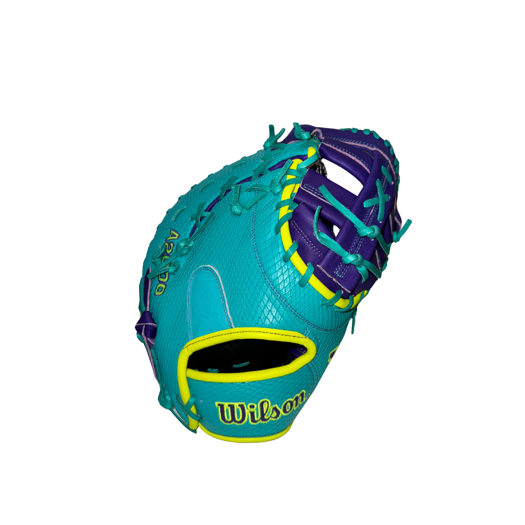 Wilson A2000 1612 First Base Mitt 12'' (Teal/Purple)
