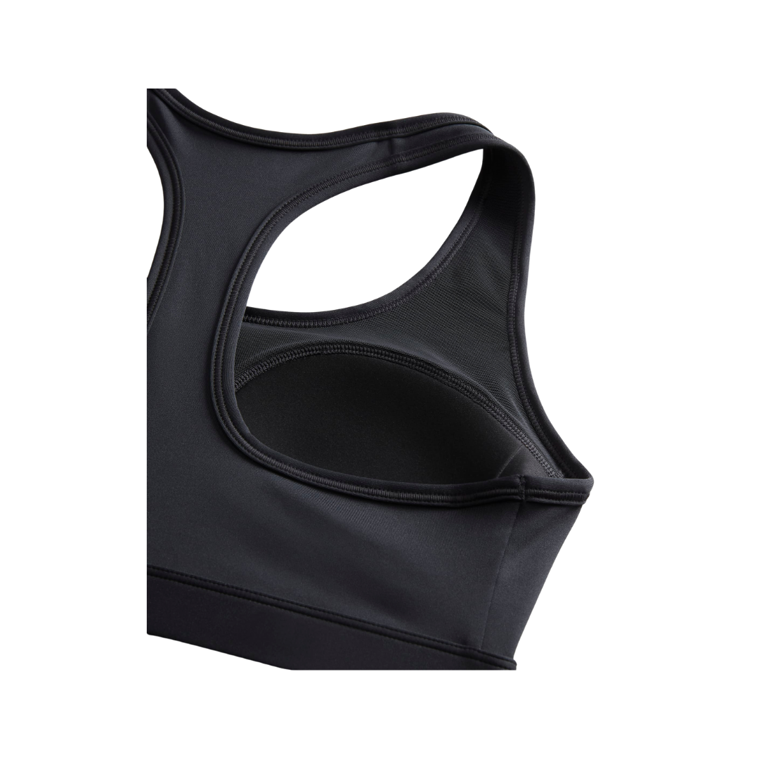 W'S SWOOSH MD SUPPORT BRA BLACK