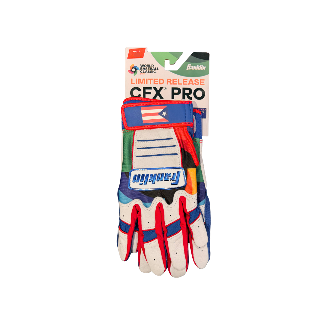 Image of Franklin CFX ''WBC'' PR Batting Gloves Adults (Red/White/Blue)