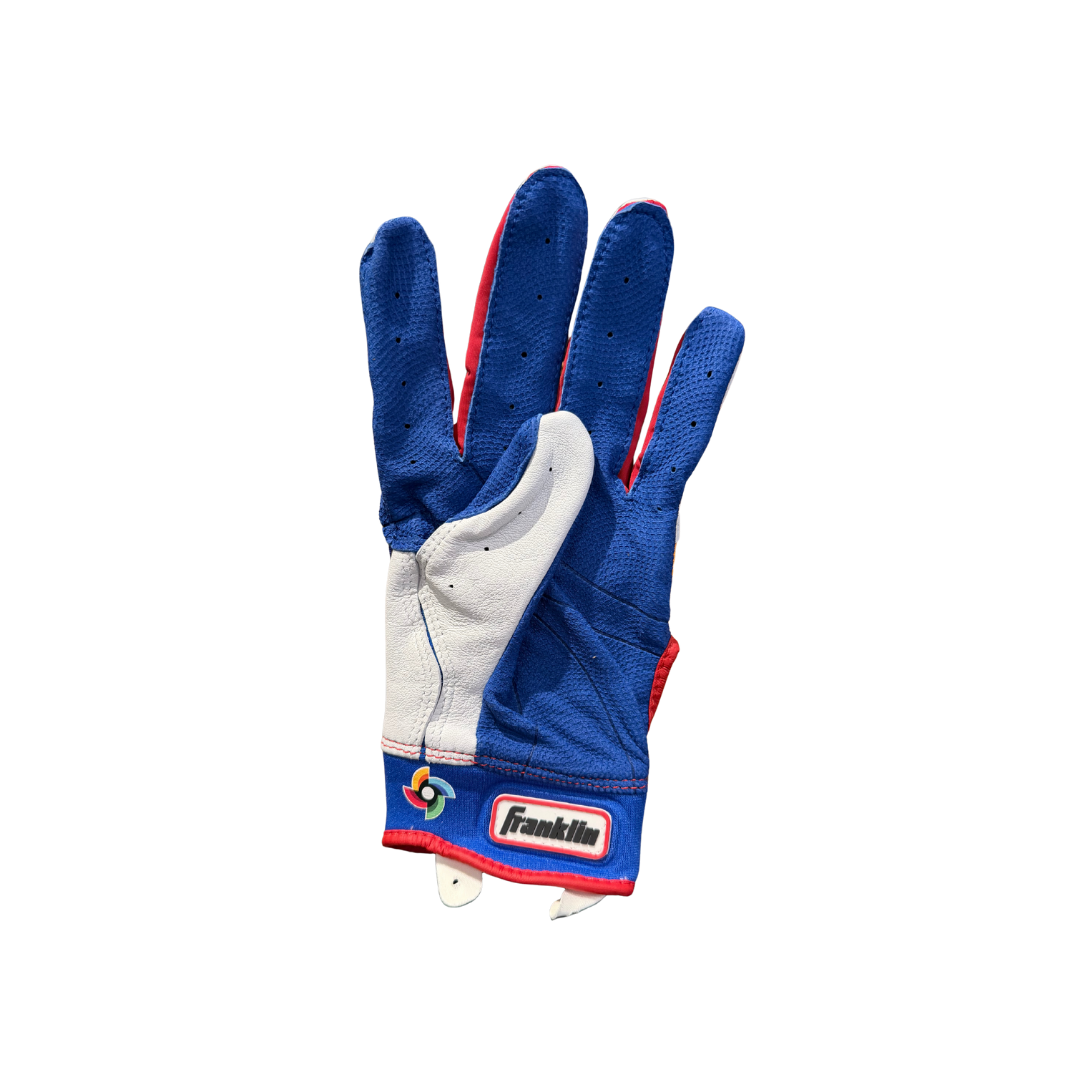 Image of Franklin CFX ''WBC'' PR Batting Gloves Adults (Red/White/Blue)