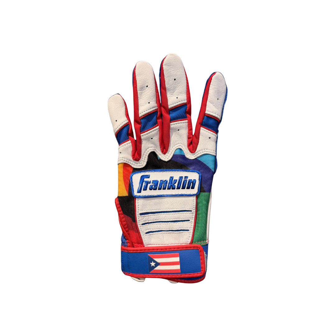 Franklin CFX ''WBC'' PR Batting Gloves Adults (Red/White/Blue)