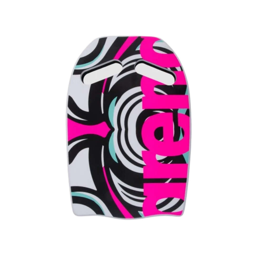 Arena Printed Kickboard (Fuschia/Black/White)