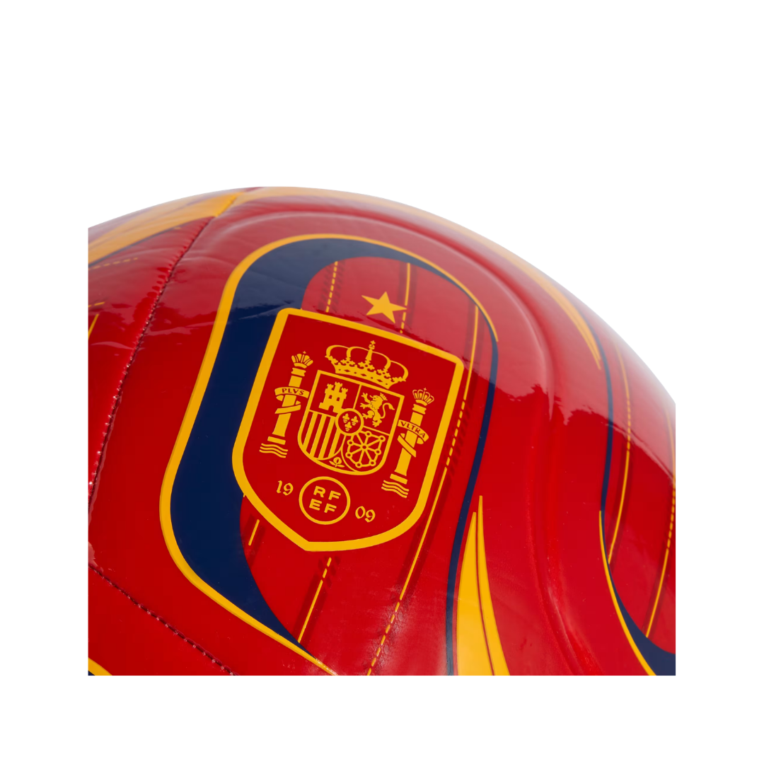 Image of Adidas RFEF Spain Club Home Soccer Ball (Red/ Yellow)