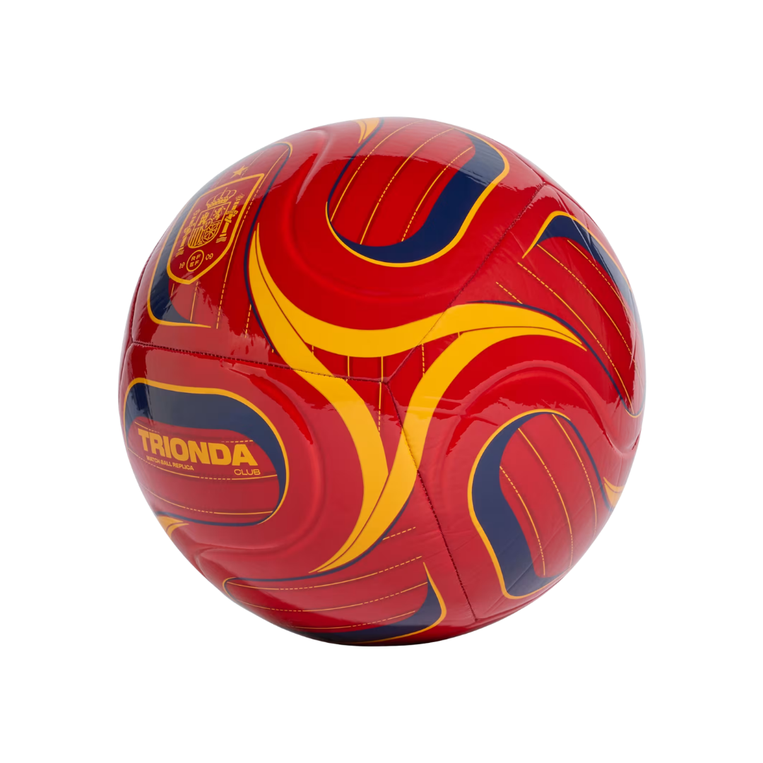 Image of Adidas RFEF Spain Club Home Soccer Ball (Red/ Yellow)