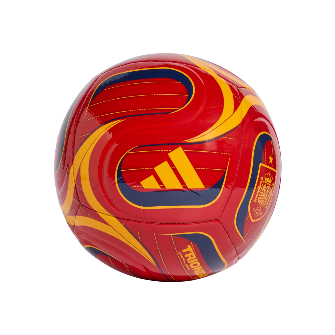 Image of Adidas RFEF Spain Club Home Soccer Ball (Red/ Yellow)