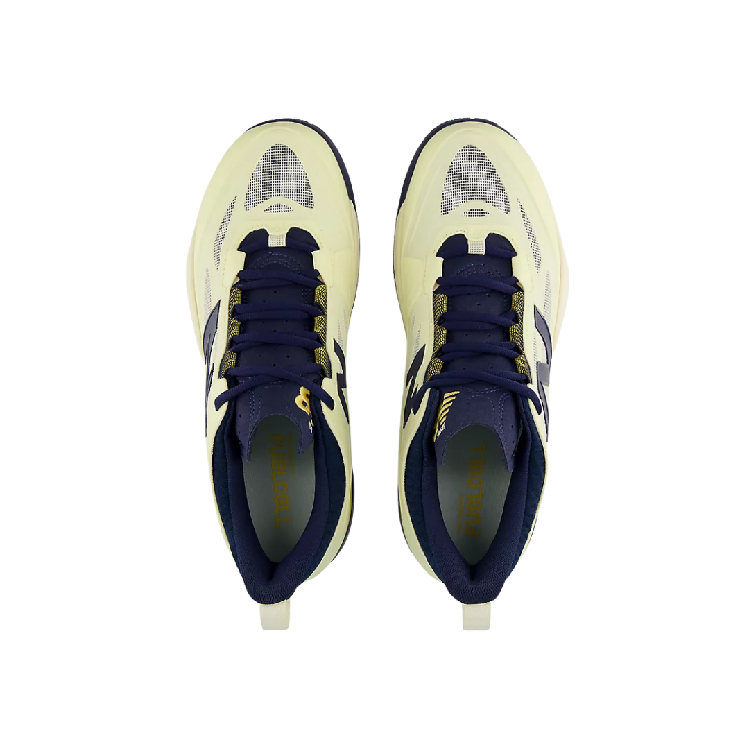 Image of New Balance Men's FuelCell 996v7 Tennis Shoes (Light Yellow/ Navy)