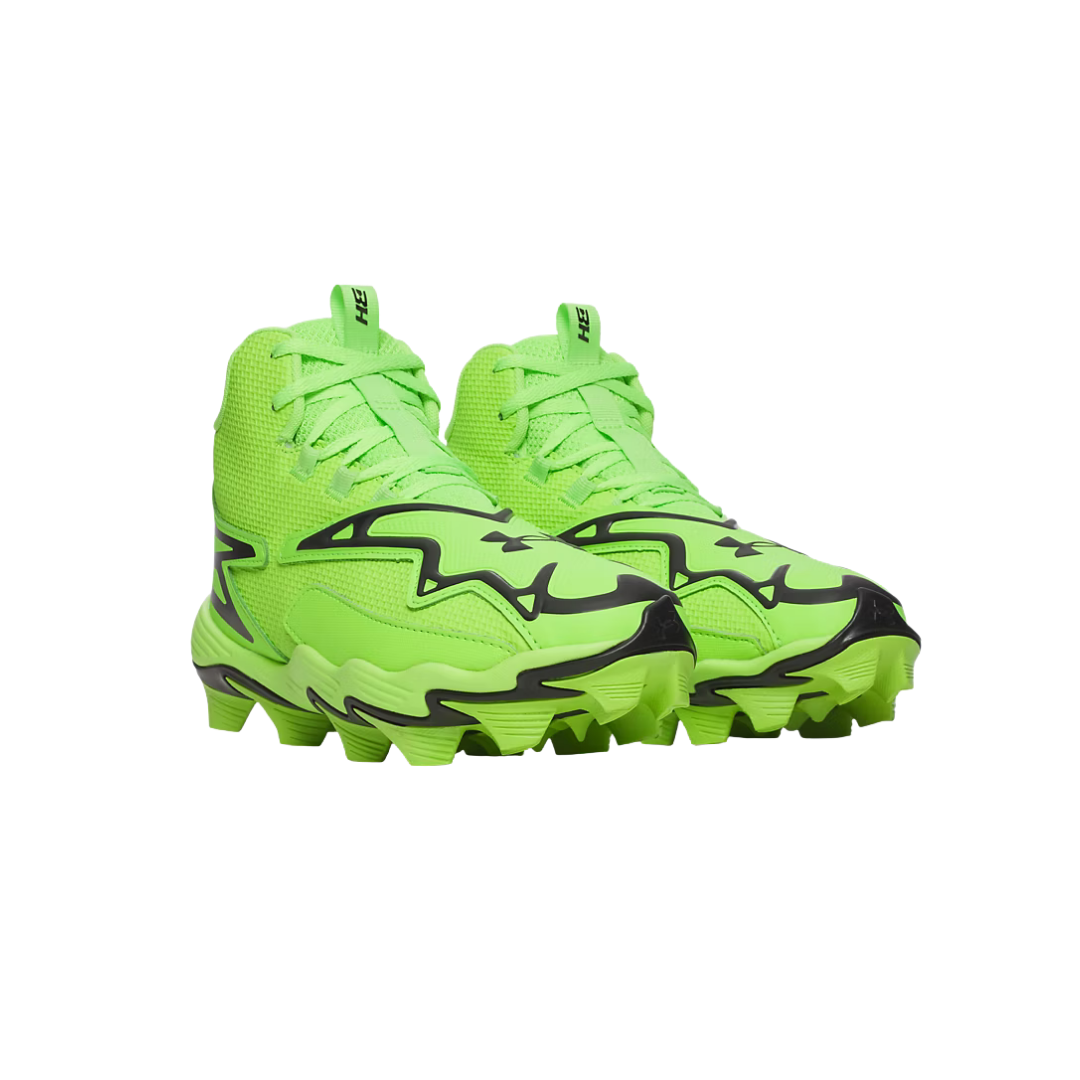 Image of Under Armour  Harper 11 RM Jr. Rubber Cleats (Neon Green/ Black)