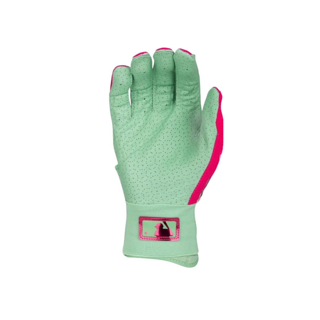 Image of Franklin Adults Powerstrap Infinite Fusion Batting Gloves (Pink/ Mint)