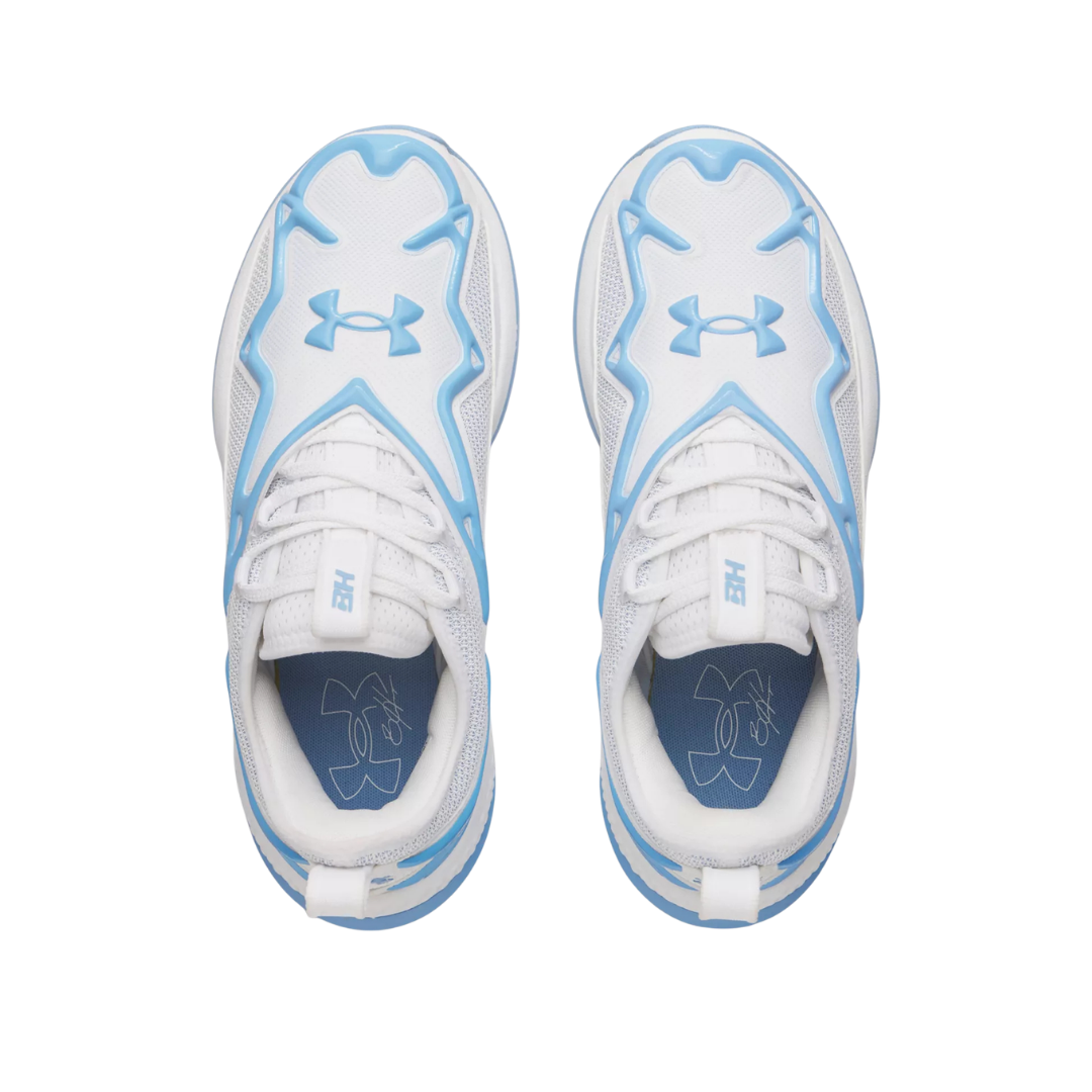 Image of Under Armour Adults Harper 11 Pro Turf (White/ Light Blue)