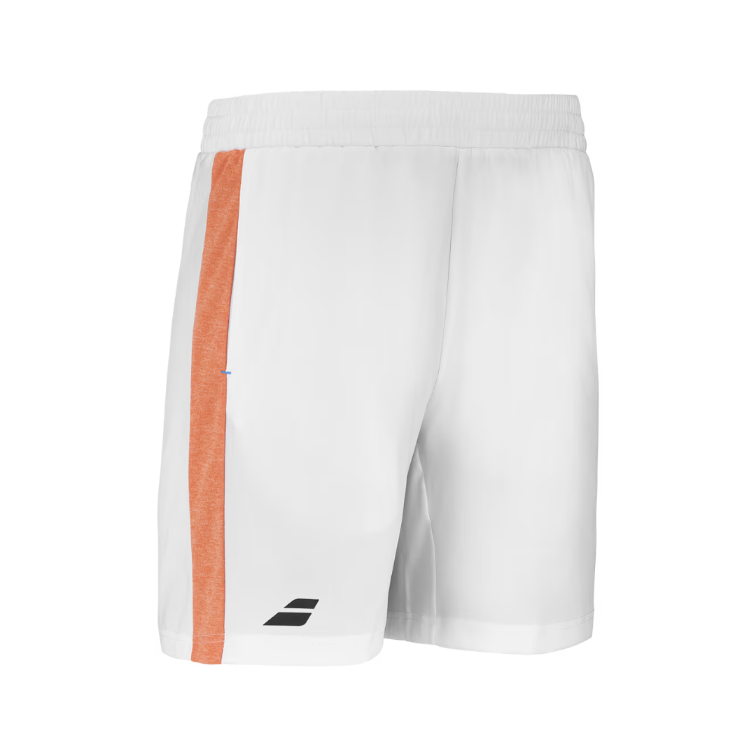 Image of Babolat Men's Play Shorts (White/ Orange)